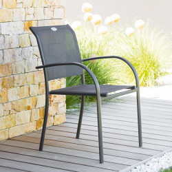 FAUTEUIL BEZIERS - ANTHRACITE ALU AVEC A