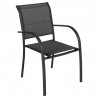 Fauteuil Beziers - anthracite alu