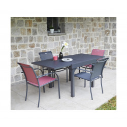 FAUTEUIL BEZIERS - ANTHRACITE ALU AVEC A