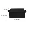CORB+COUV NOIR 35*22*H13CM