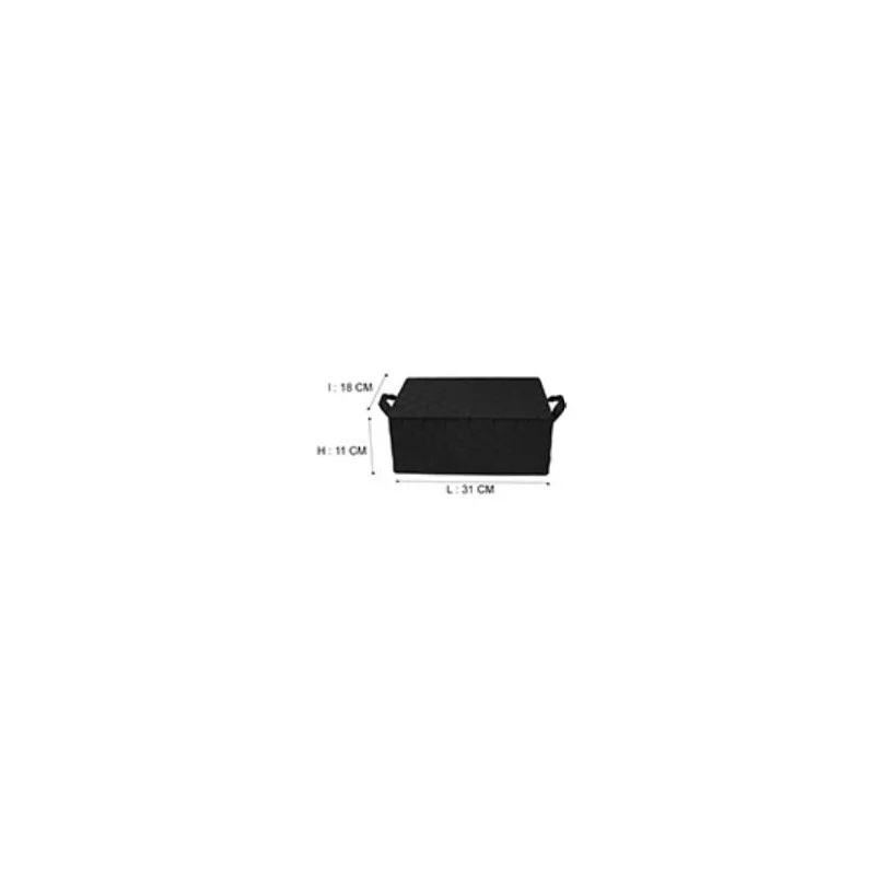CORB+COUV NOIR 31*18*H11CM