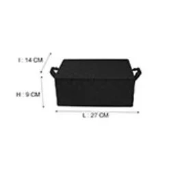 CORB+COUV NOIR 27*14*H9CM