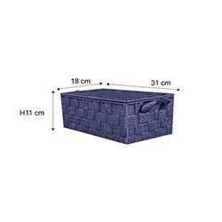 CORB SANGLE+COUV BLEU N.31*18*H11CM