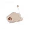 Griffoir "Patte de Chat" avec Jouet – Écru (35x35cm) Griffoir "Patte de Chat" avec Jouet – Écru (35x35cm)