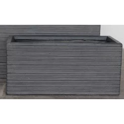 JARDINIERE STRIPE NOIR PM 50X23X23CM