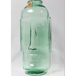 VASE MOAI TRANSPARENT VERRE RECYCLÉ D30x69cm