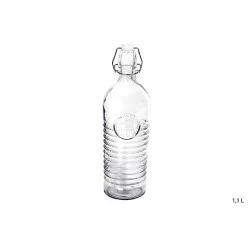 BOUTEILLE 1.1L VERRE TRANSPARENT STRIÉE