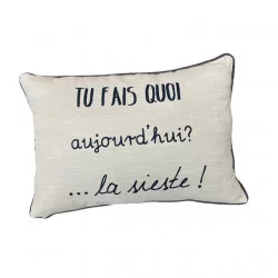 COUSSIN VACANCES 40X60 GRIS CLAIR