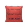 COUSSIN 45X45 VACANCES ORANGE RUST