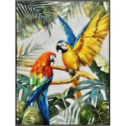 TABLEAU PERROQUETS 90X120CM
