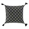 HOUSSE DE COUSSIN NOIREOR POMPONS 40x40C