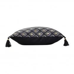 HOUSSE DE COUSSIN NOIREOR POMPONS 40x40C