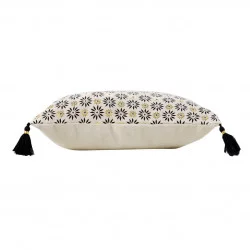 HOUSSE DE COUSSIN OR FLOREOR POMPONS 40
