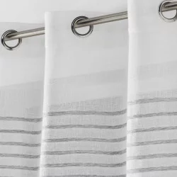 VOILE SICILIA BLANC 140x240CM EFFET LIN