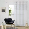 VOILE SICILIA BLANC 140x240CM EFFET LIN