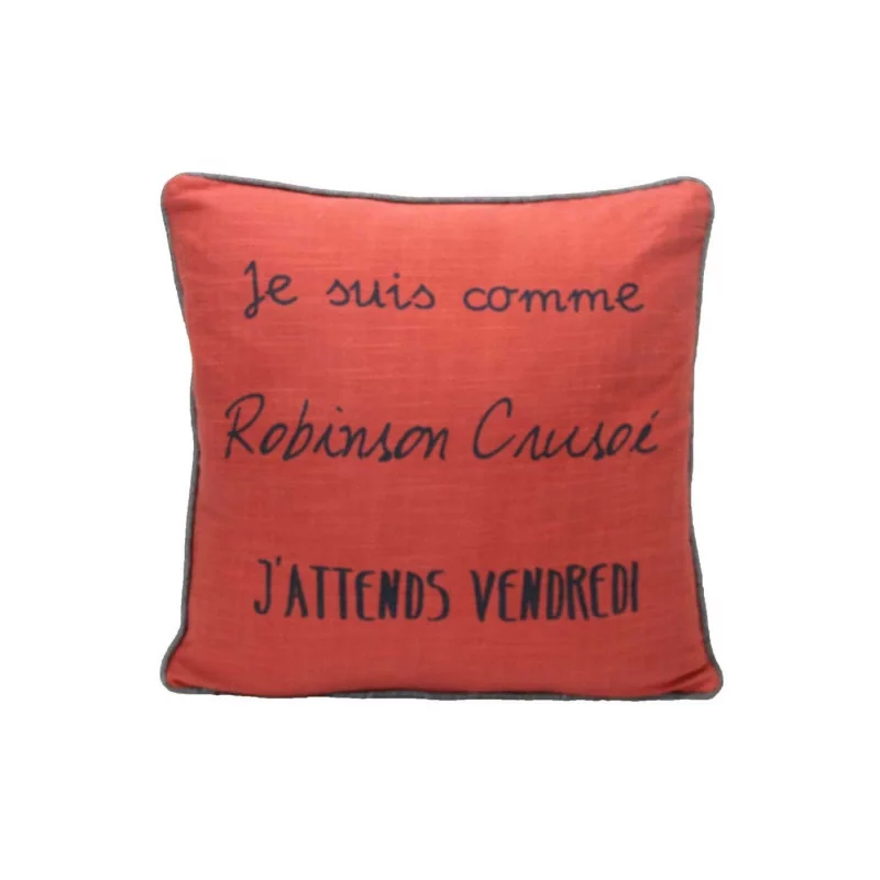 COUSSIN "ROBINSON CRUSOÉ" 40X60cm ORANGE RUST COUSSIN "ROBINSON CRUSOÉ" 40X60cm ORANGE RUST