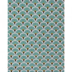NAPPE 150X150 ENDUIT EVENTAILS TURQUOISE