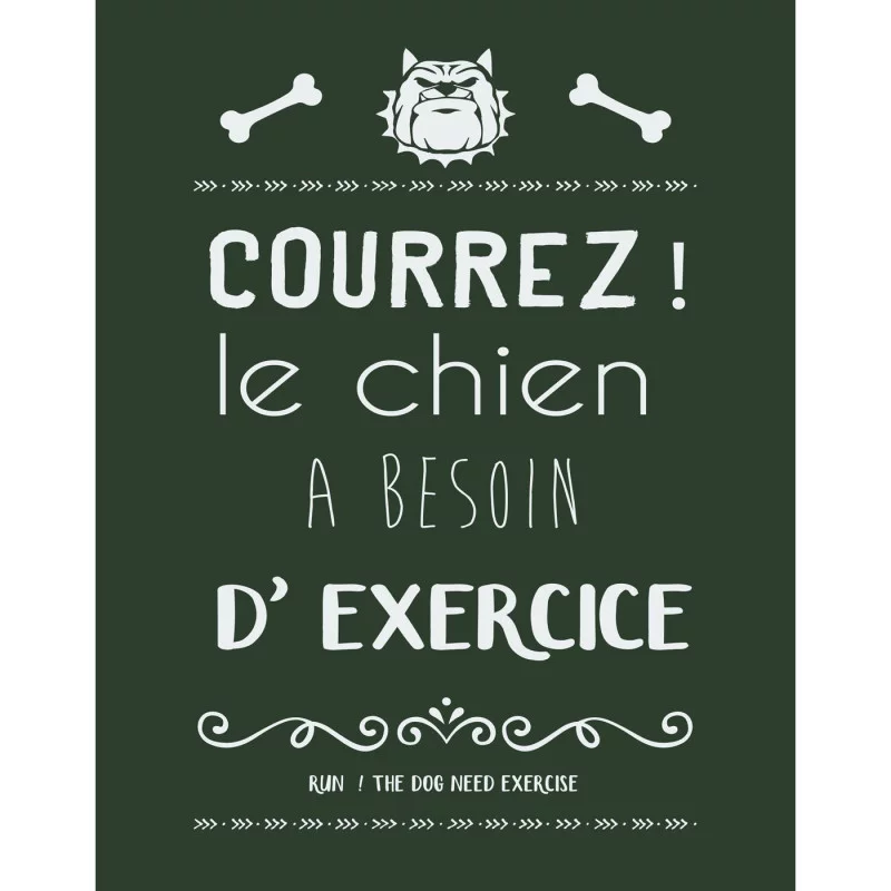 TORCHON COMIQUE 50X70 EMERAUDE