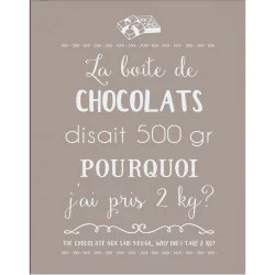 TORCHON COMIQUE 50X70 TAUPE