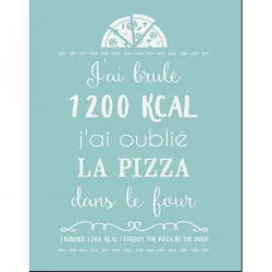 TORCHON COMIQUE 50X70 TURQUOISE