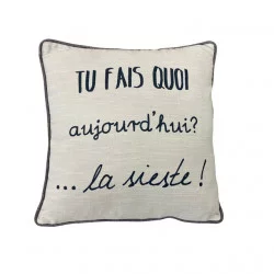 COUSSIN 45X45 VACANCES GRIS CLAIR