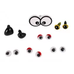 YEUX MOBILES ET NEZ à VISSER - 13 PIèC