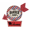 DÉCORATION MURALE EN MÉTAL "BARBER" 50X57cm