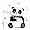 Naklejka Duża Panda