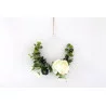 COURONNE DE FLEURS BLANCHES 20x20cm