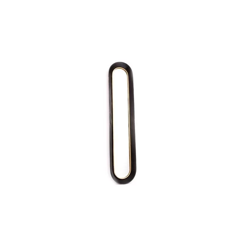 MIROIR MURAL BOHO NOIR/DORE 120CM