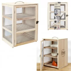 Garde Manger en bois clair 28x24x39cm