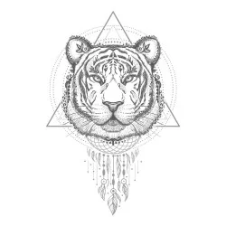 STICKER BOHO TIGRE