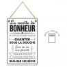 PLAQUE METAL RECETTE DU BONHEUR