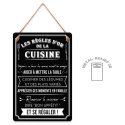 PLAQUE METAL REGLES...CUISINE"