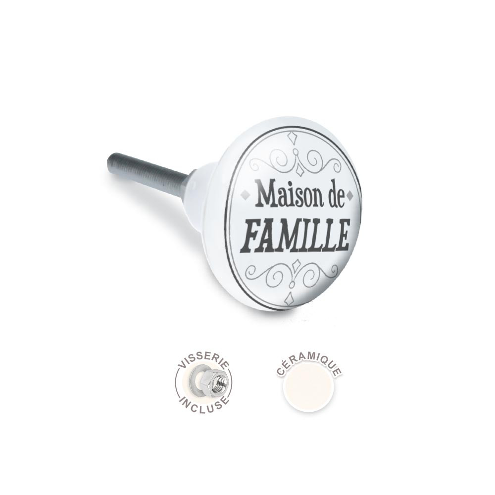 BOUTON DE MEUBLE MAISON DE FAMIL