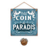 PLAQUE METAL PETIT COIN DE PARA