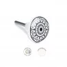 BOUTON DE MEUBLE MANDALA BLANC N