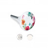 BOUTON DE MEUBLE FLEURS AQUARELL