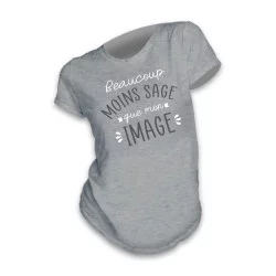 T SHIRT COCOTTE MOINS SAGE" M