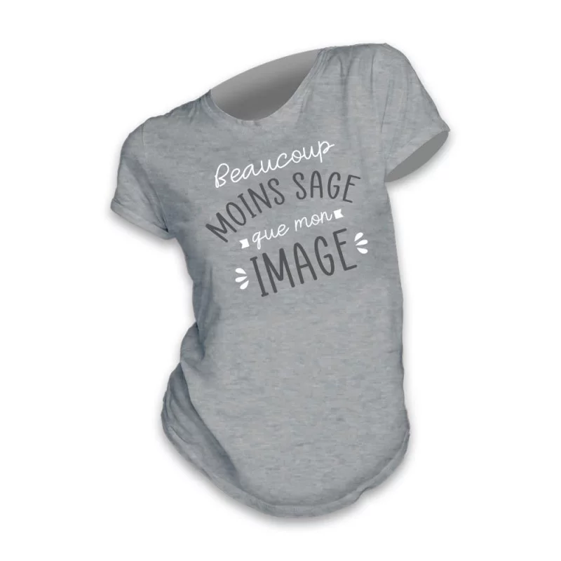 T SHIRT COCOTTE MOINS SAGE" M