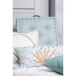 COUSSIN DE SOL AQUA EN COTON 45X45X10cm SOLEDAD