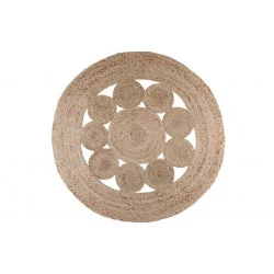 TAPIS FENG SHUI EN JUTE D90cm