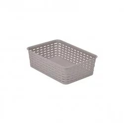 PANIÈRE TRESSÉE 1.6L 19.5*14*H6CM TAUPE