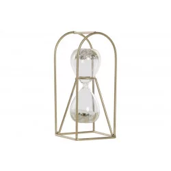 SABLIER ARCHES DORES 10X10X23 FER VERRE