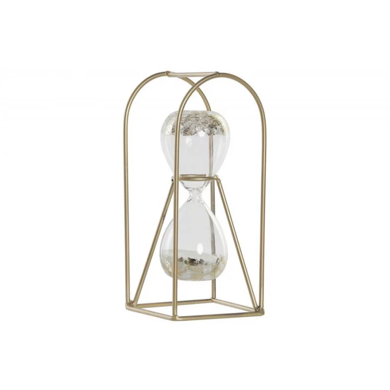 SABLIER ARCHES DORES 10X10X23 FER VERRE SABLIER ARCHES DORES 10X10X23 FER VERRE