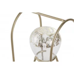 SABLIER ARCHES DORES 10X10X23 FER VERRE