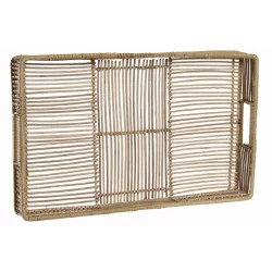 PLATEAU ROTIN NATURE 53X32X7 MARRON CLAI