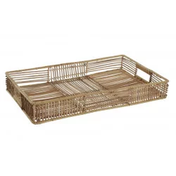 PLATEAU ROTIN NATURE 53X32X7 MARRON CLAI