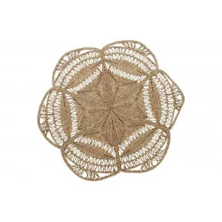 TAPIS MANDALA 150X150X1 ETOILE NATUREL F