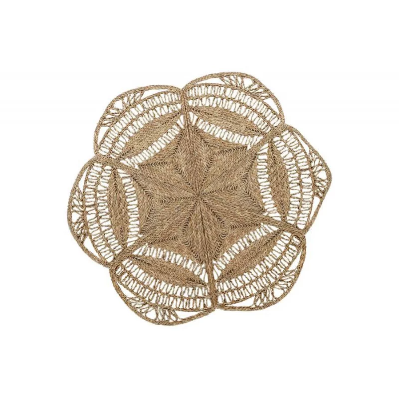 TAPIS MANDALA 150X150X1 ETOILE NATUREL F